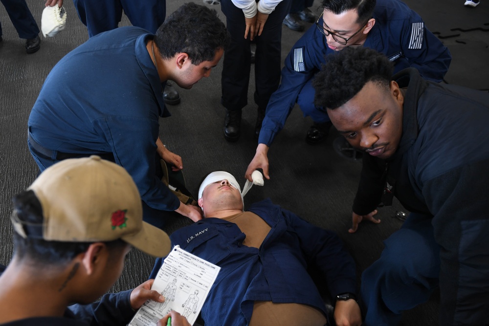 USS Theodore Roosevelt Damage Control Training