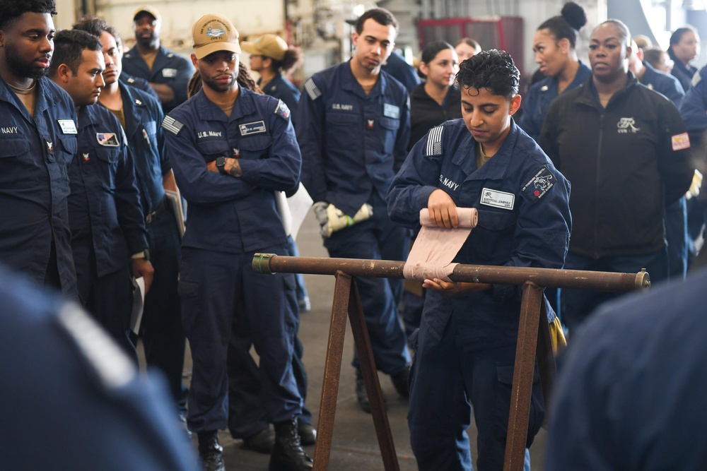 USS Theodore Roosevelt Damage Control Training