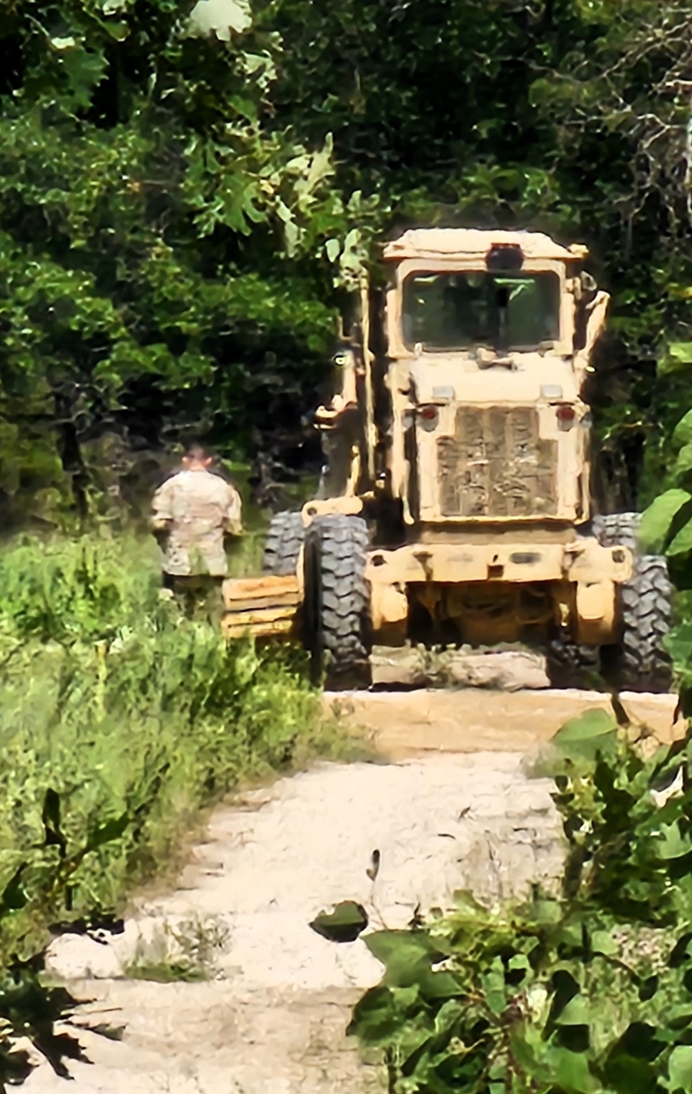 Soldiers from multiple engineer units associated with Army Reserve’s 389th Engineer Battalion train at McCoy in July 2025