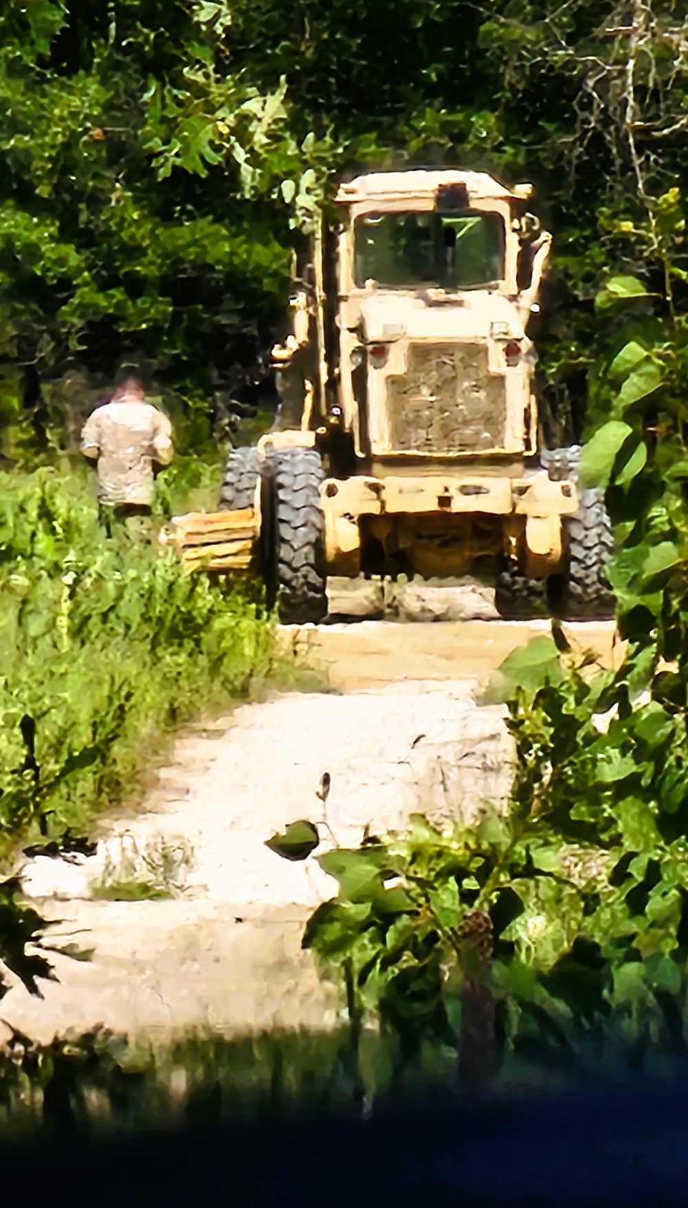 Soldiers from multiple engineer units associated with Army Reserve’s 389th Engineer Battalion train at McCoy in July 2025
