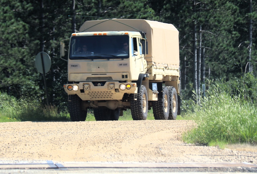 Soldiers from multiple engineer units associated with Army Reserve’s 389th Engineer Battalion train at McCoy in July 2025