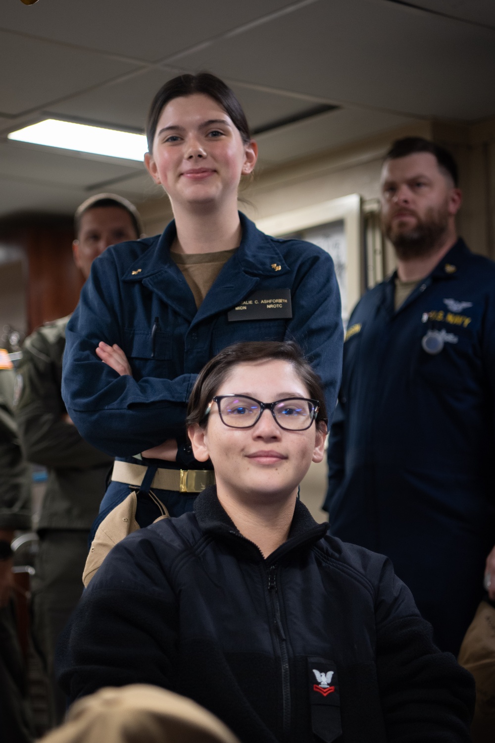 Midshipmen Brief aboard Boxer