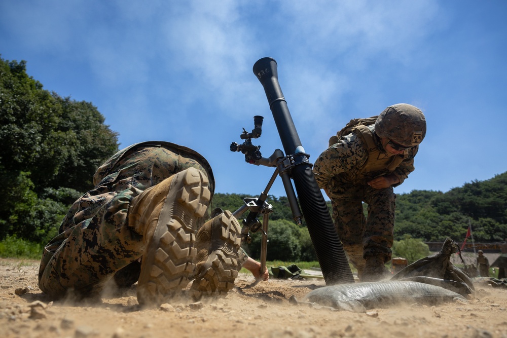 2/23 Marines Conduct Mortar Range during KMEP 25.2
