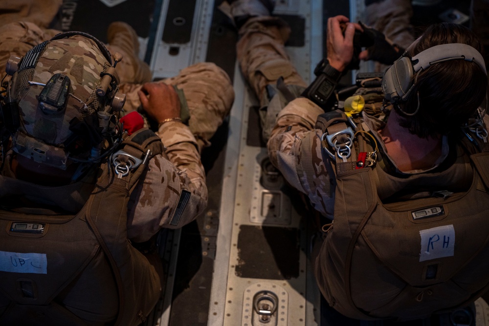 Look Out Below: Pararescuemen Jump From HC-130J Combat King II