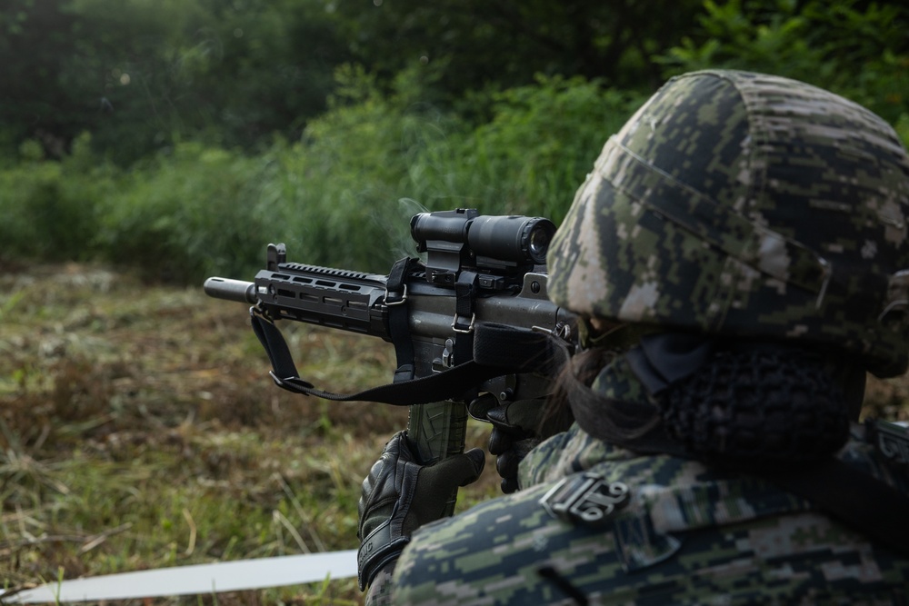 2/23 Marines and ROK Marines Conduct Reaction to Contact Drills during KMEP 25.2
