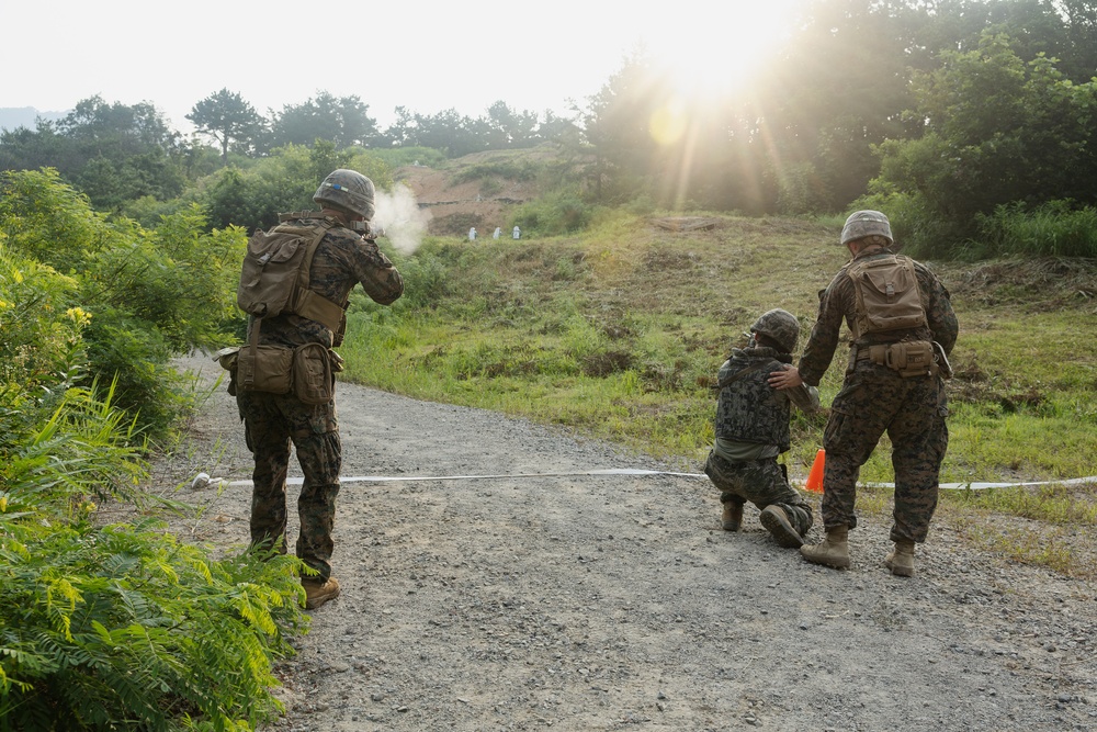 2/23 Marines and ROK Marines Conduct Reaction to Contact Drills during KMEP 25.2