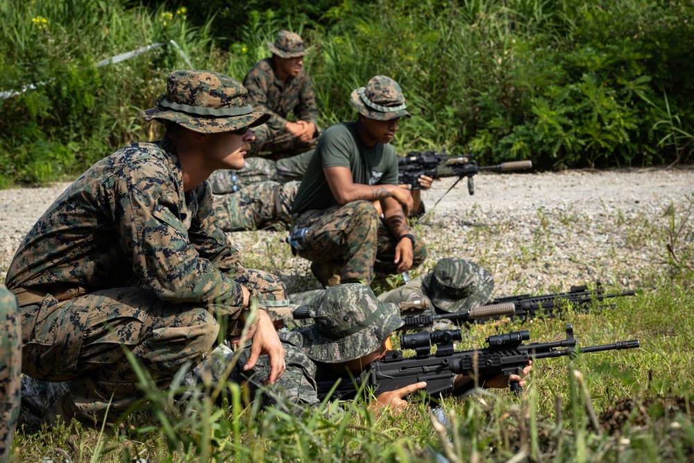 2/23 Marines and ROK Marines Conduct Reaction to Contact Drills during KMEP 25.2