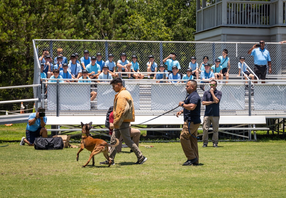 Military police demonstration at Hilton Head Prep School