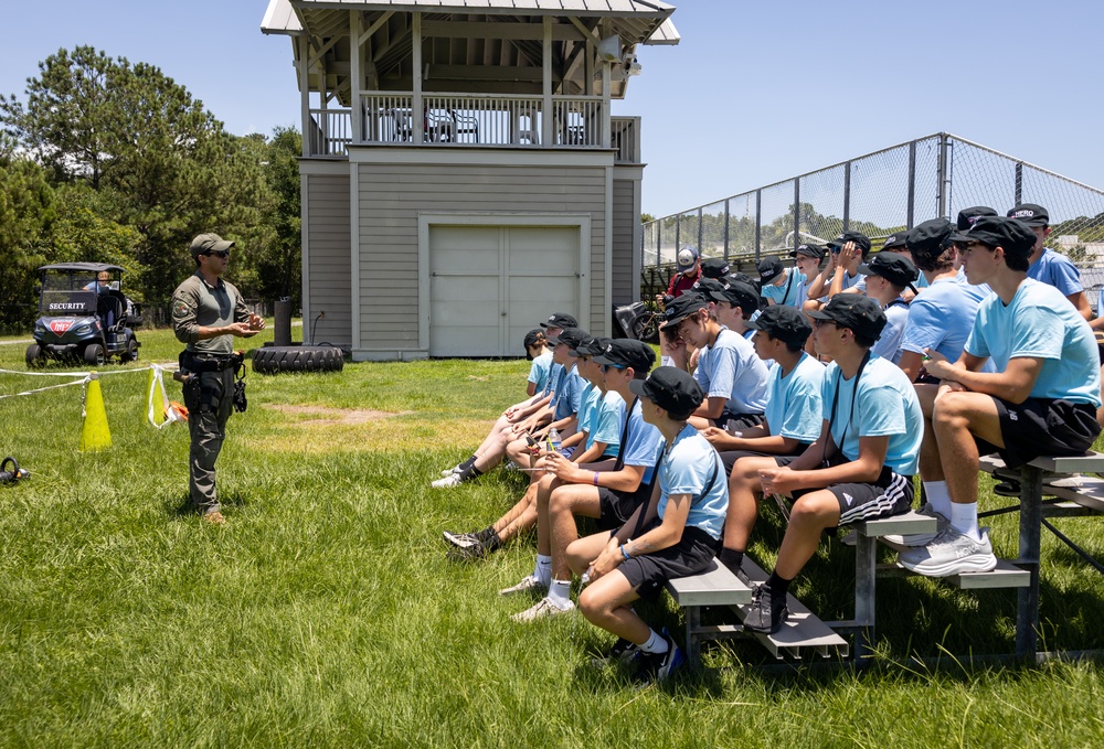 Military police demonstration at Hilton Head Prep School