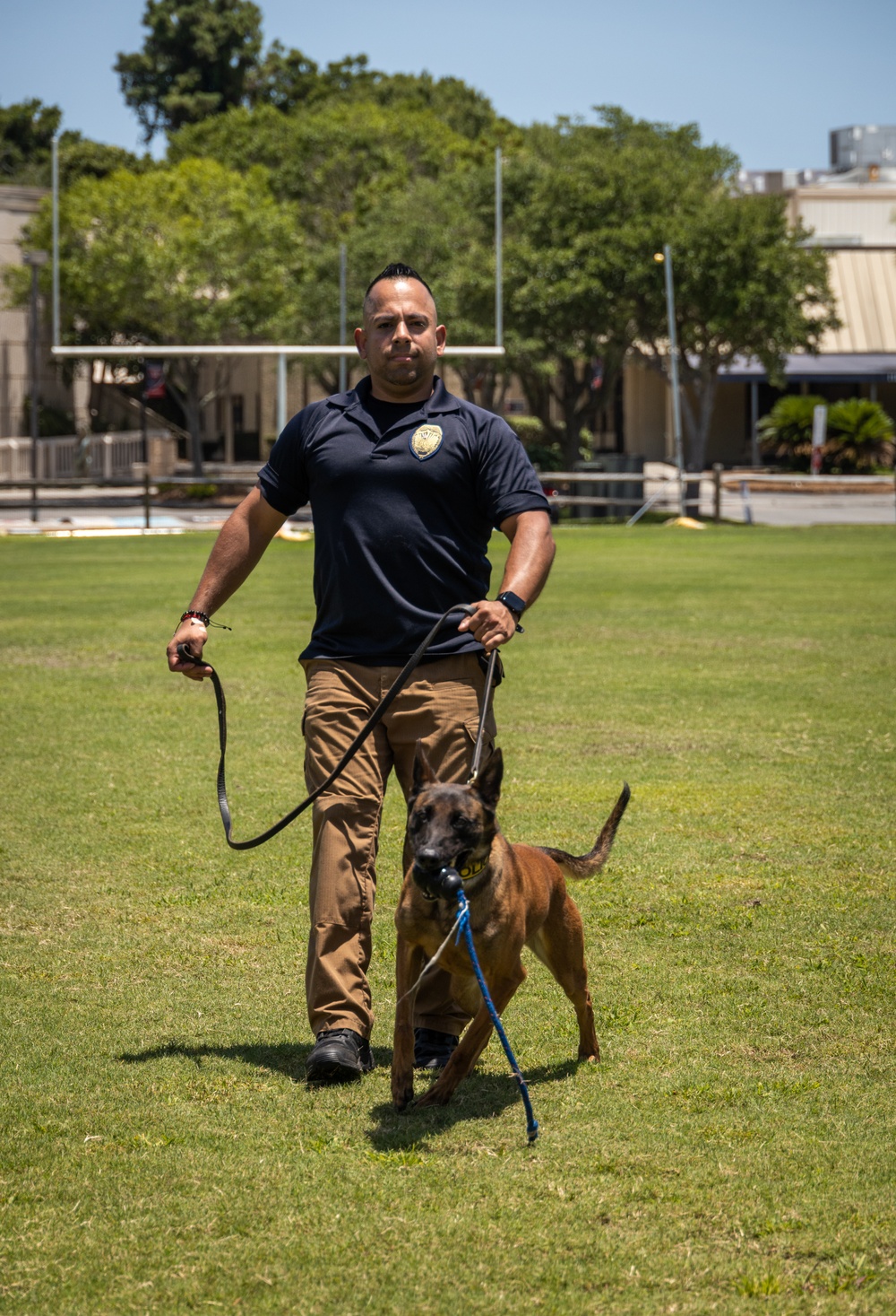 Military police demonstration at Hilton Head Prep School