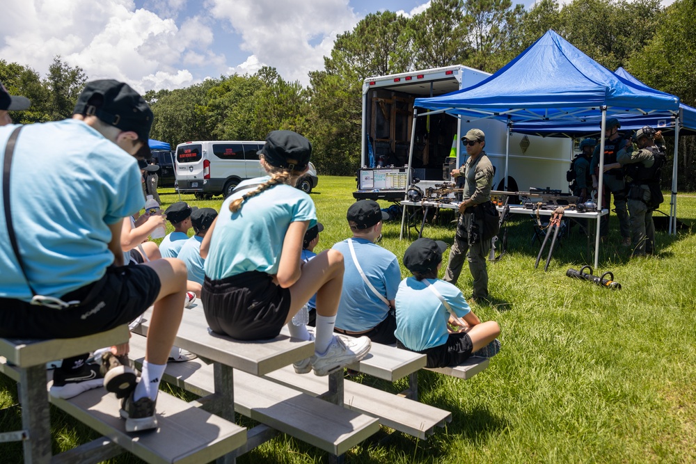 Military police demonstration at Hilton Head Prep School