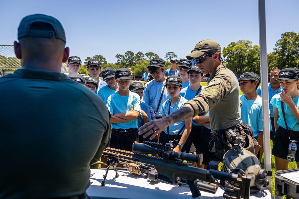 Military police demonstration at Hilton Head Prep School