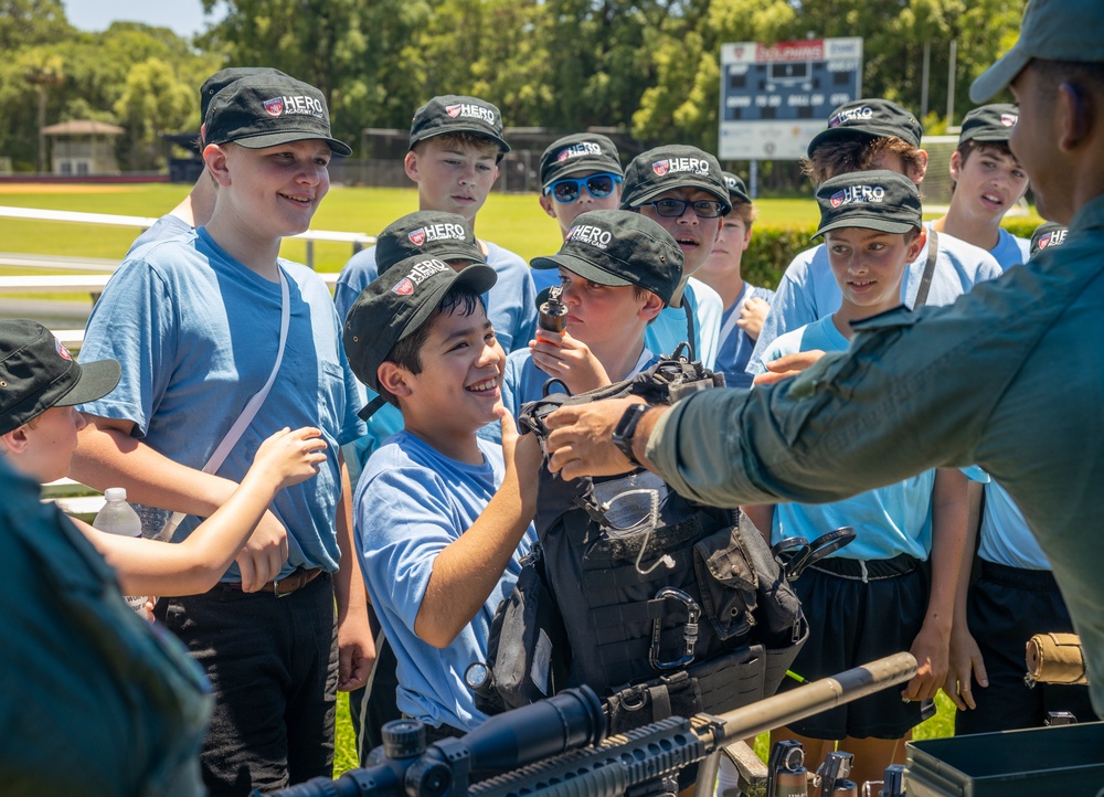 Military police demonstration at Hilton Head Prep School