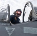U.S. Marines with Marine Attack Squadron 223 prepare AV-8B Harriers for ordnance training