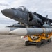 U.S. Marines with Marine Attack Squadron 223 prepare AV-8B Harriers for ordnance training