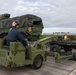 U.S. Marines with Marine Attack Squadron 223 prepare AV-8B Harriers for ordnance training