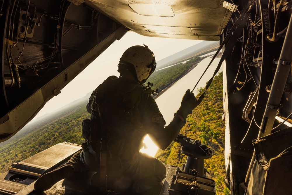 MRF-D 25.3: U.S. Marines conduct live-fire training on MV-22B Ospreys