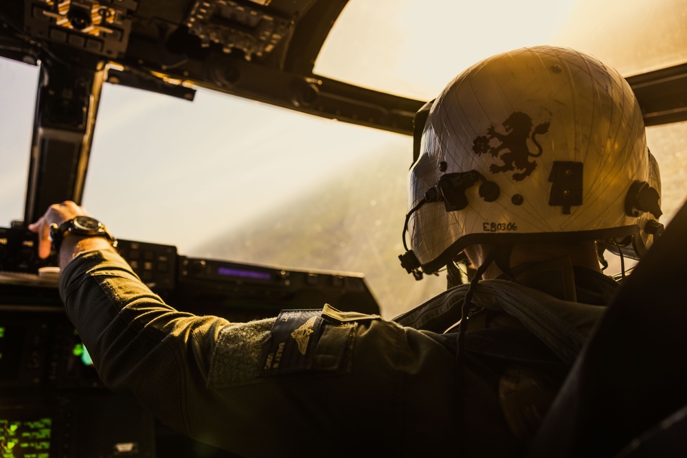 MRF-D 25.3: U.S. Marines conduct live-fire training on MV-22B Ospreys