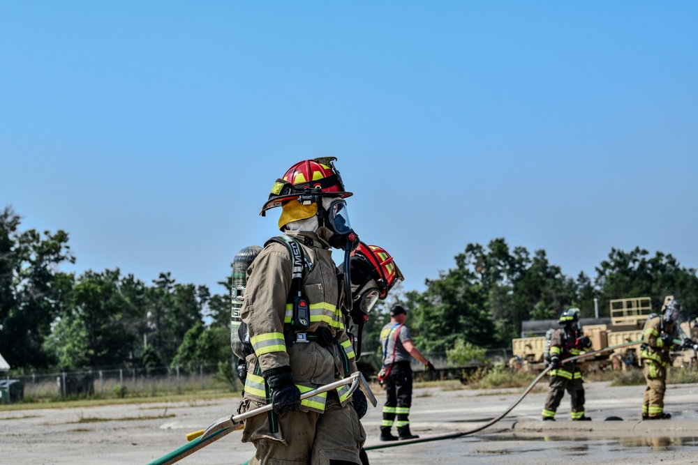 1440th Engineer Detachment Conducts Fire Response Training at Northern Strike 25-2