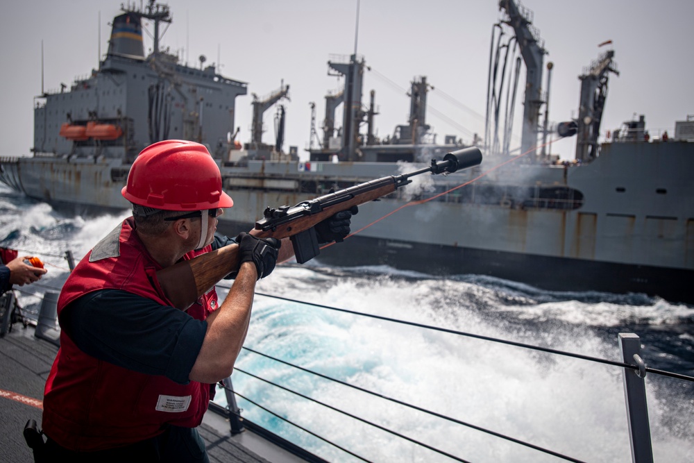 USS Higbee Conducts Replenishment at Sea with USNS Guadalupe