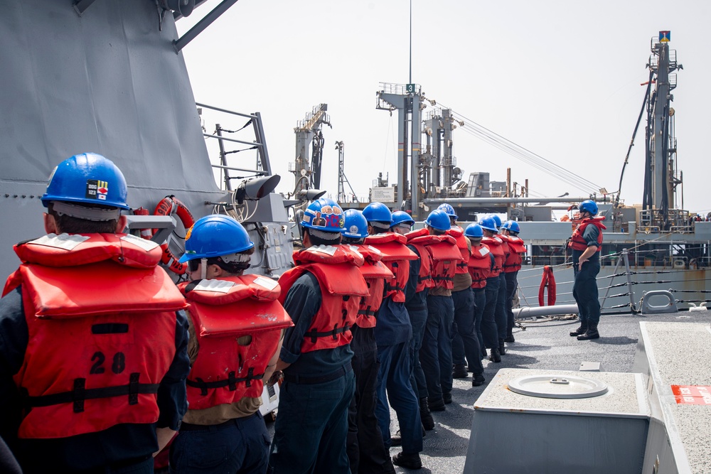 USS Higbee Conducts Replenishment at Sea with USNS Guadalupe