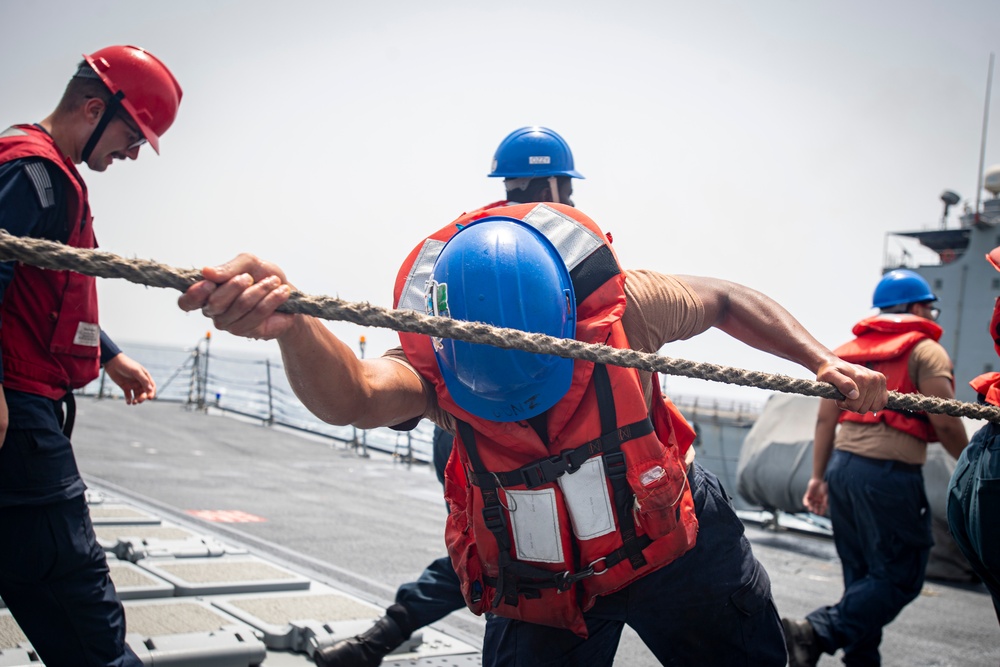 USS Higbee Conducts Replenishment at Sea with USNS Guadalupe