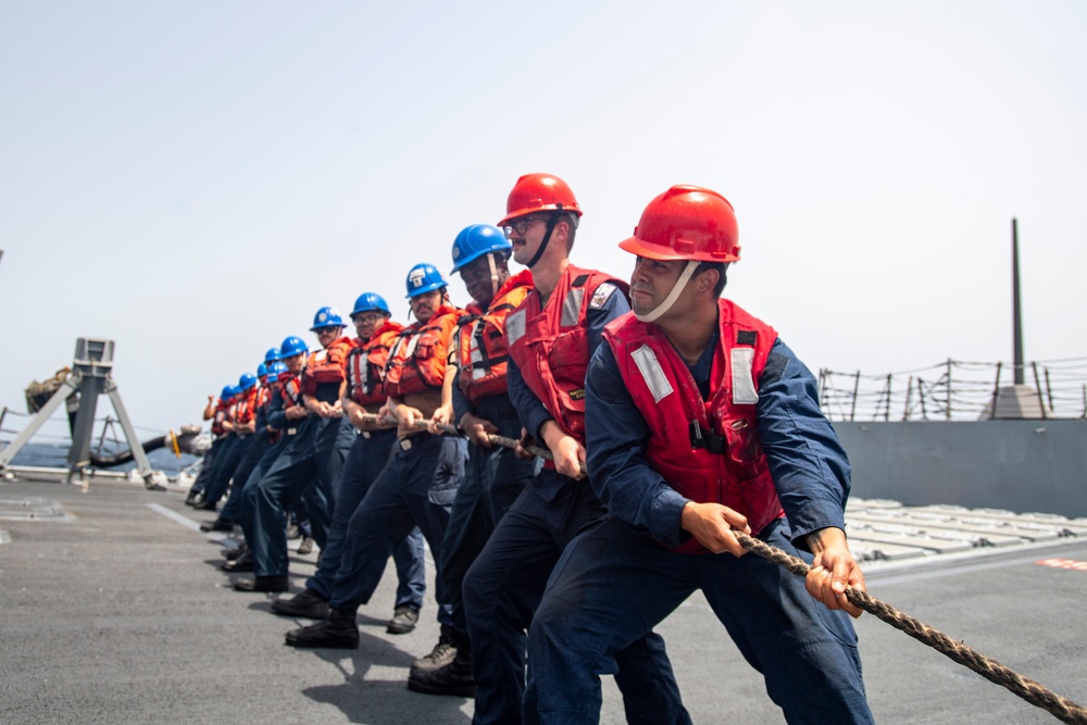 USS Higbee Conducts Replenishment at Sea with USNS Guadalupe