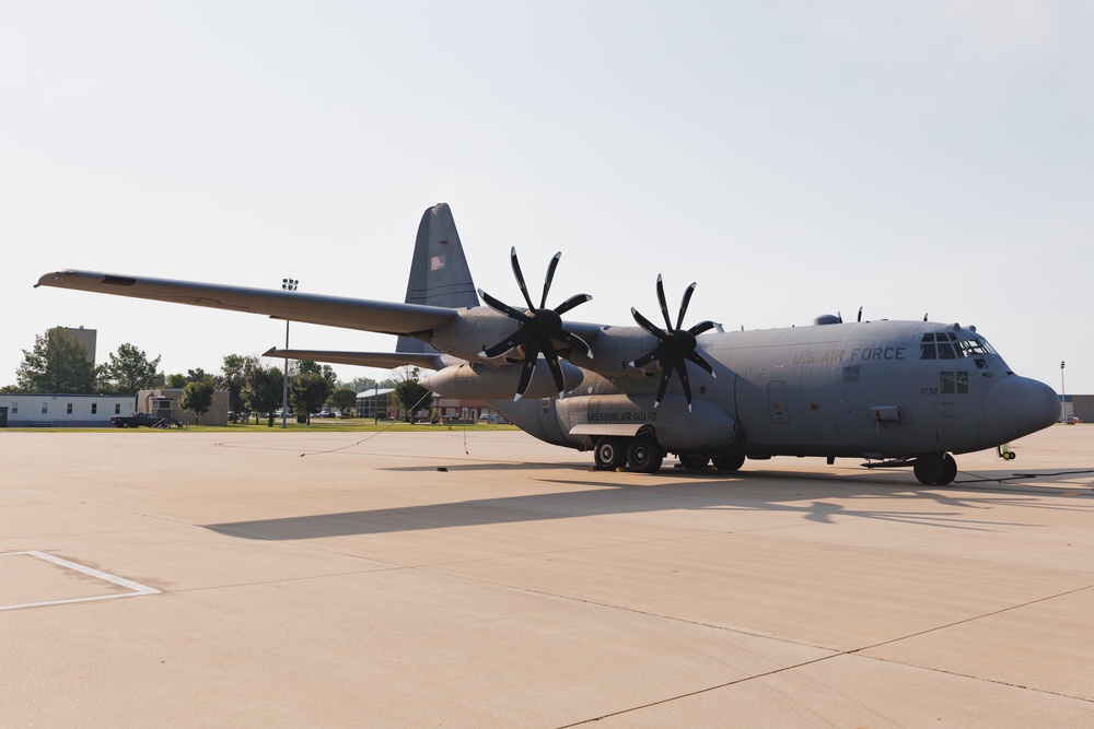 C-130H Hercules with Eight Bladed Propellers