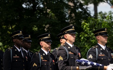 Military Funeral Honors are Conducted for U.S. Army Retired Lt. Col. George Kesnig in Section 1