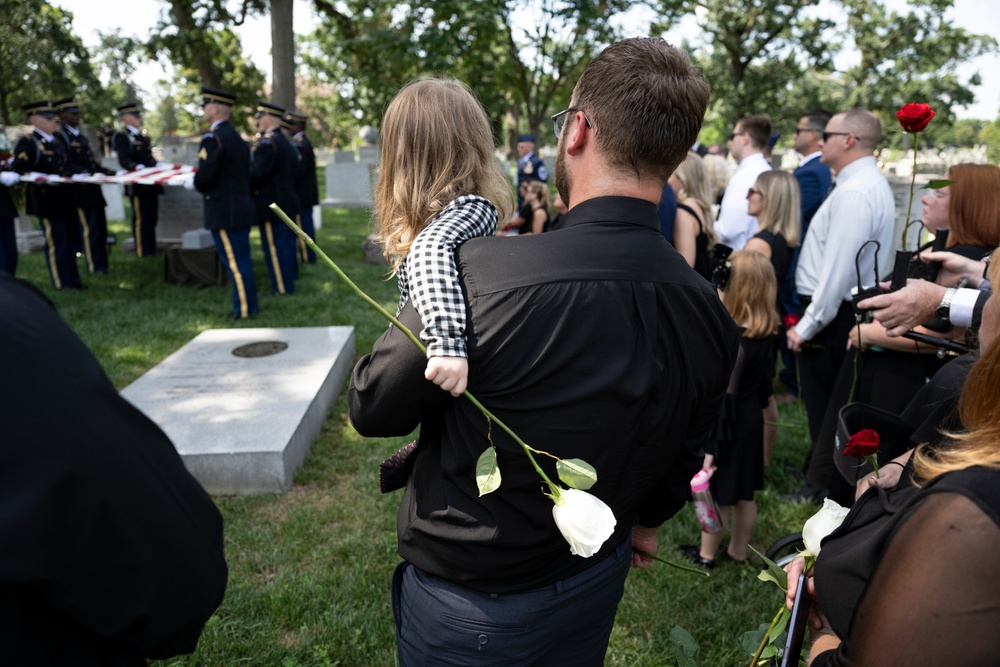 Military Funeral Honors are Conducted for U.S. Army Retired Lt. Col. George Kesnig in Section 1