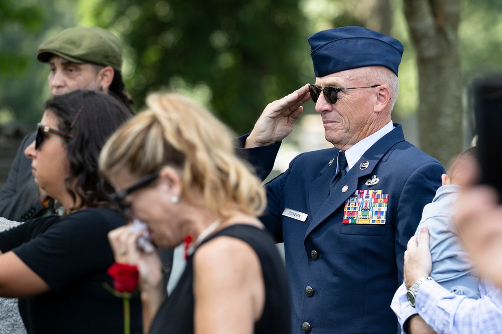 Military Funeral Honors are Conducted for U.S. Army Retired Lt. Col. George Kesnig in Section 1