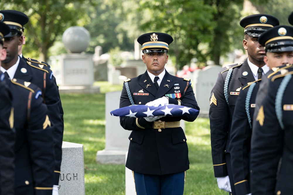 Military Funeral Honors are Conducted for U.S. Army Retired Lt. Col. George Kesnig in Section 1