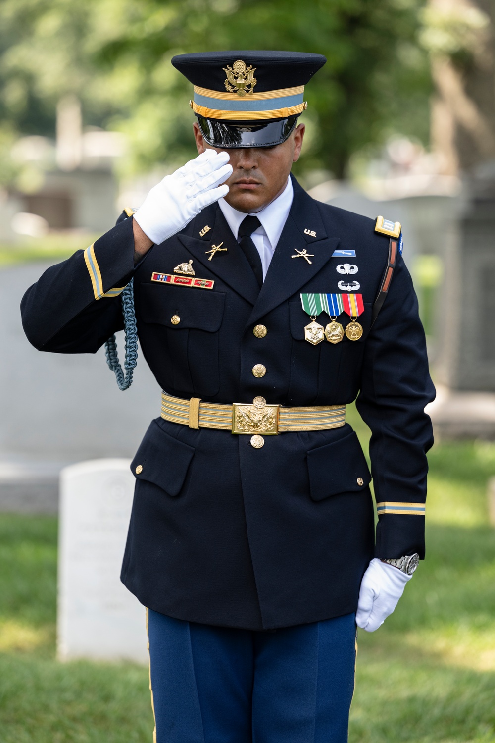 Military Funeral Honors are Conducted for U.S. Army Retired Lt. Col. George Kesnig in Section 1