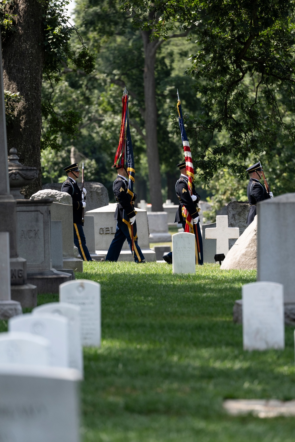 Military Funeral Honors are Conducted for U.S. Army Retired Lt. Col. George Kesnig in Section 1