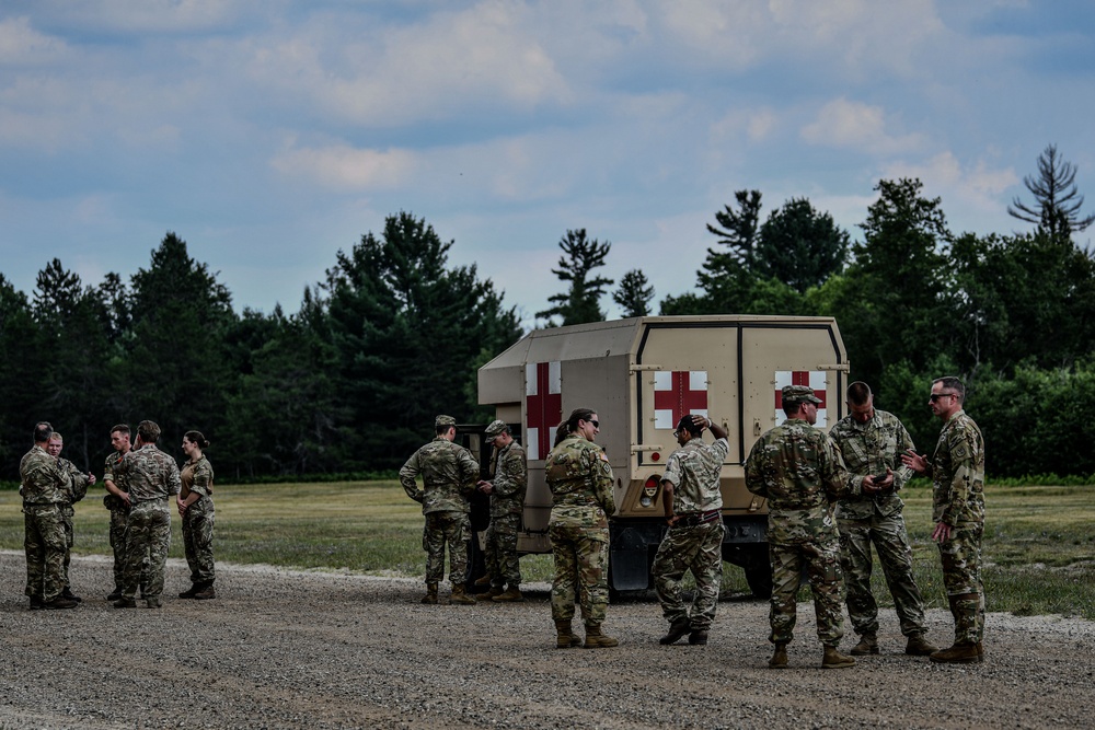 Wisconsin National Guard Conducts MEDEVAC Training with British Army at Northern Strike 25-2