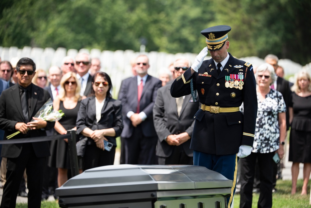 Full Military Funeral Honors with Escort are Conducted for U.S. Army Lt. Gen. Patrick Hughes in Section 34
