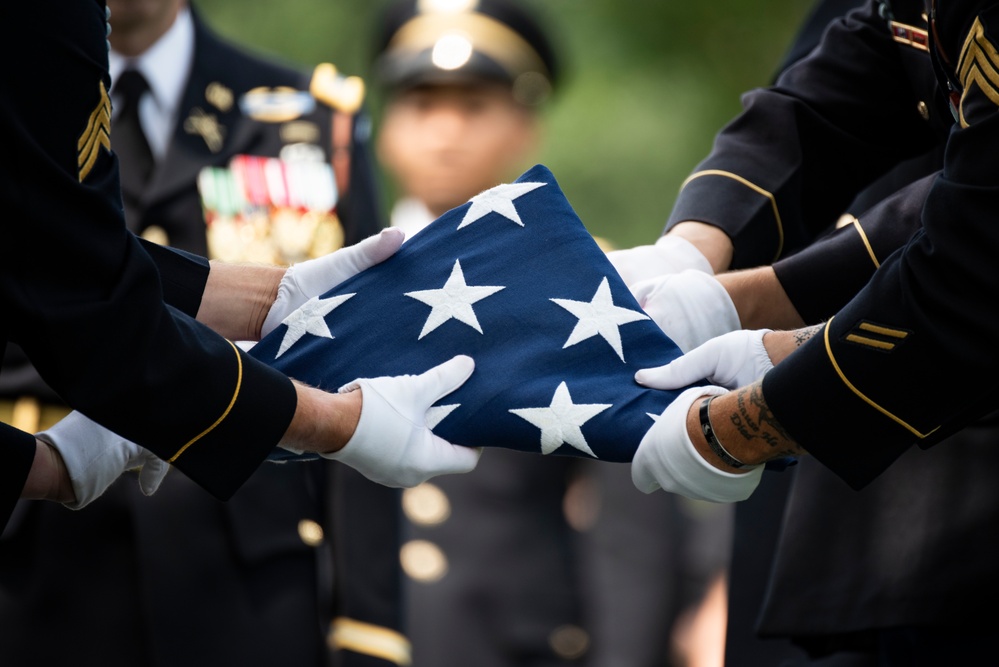 Full Military Funeral Honors with Escort are Conducted for U.S. Army Lt. Gen. Patrick Hughes in Section 34