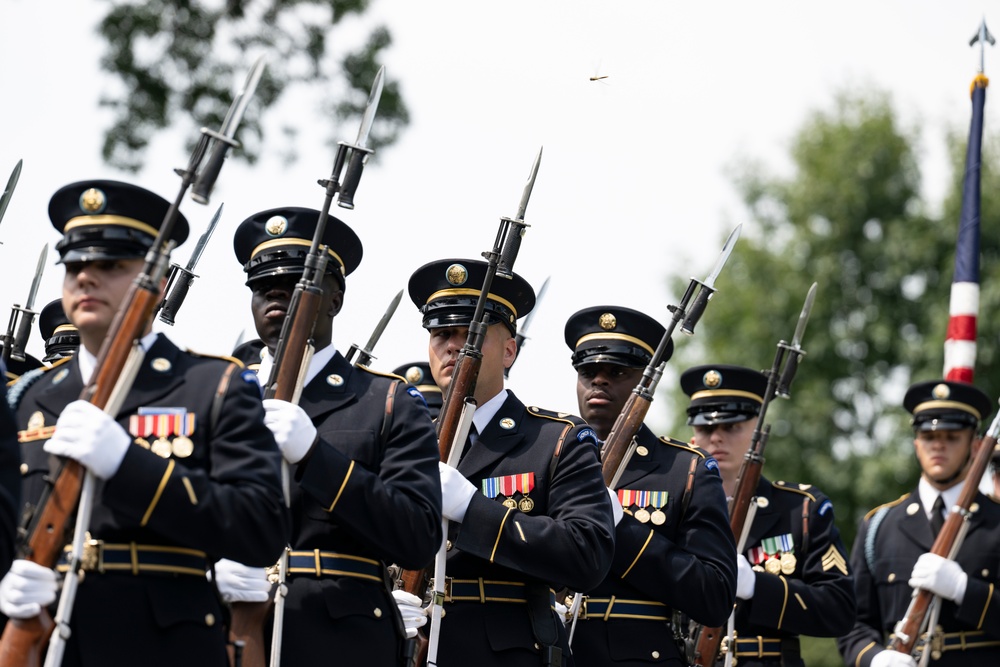 Full Military Funeral Honors with Escort are Conducted for U.S. Army Lt. Gen. Patrick Hughes in Section 34