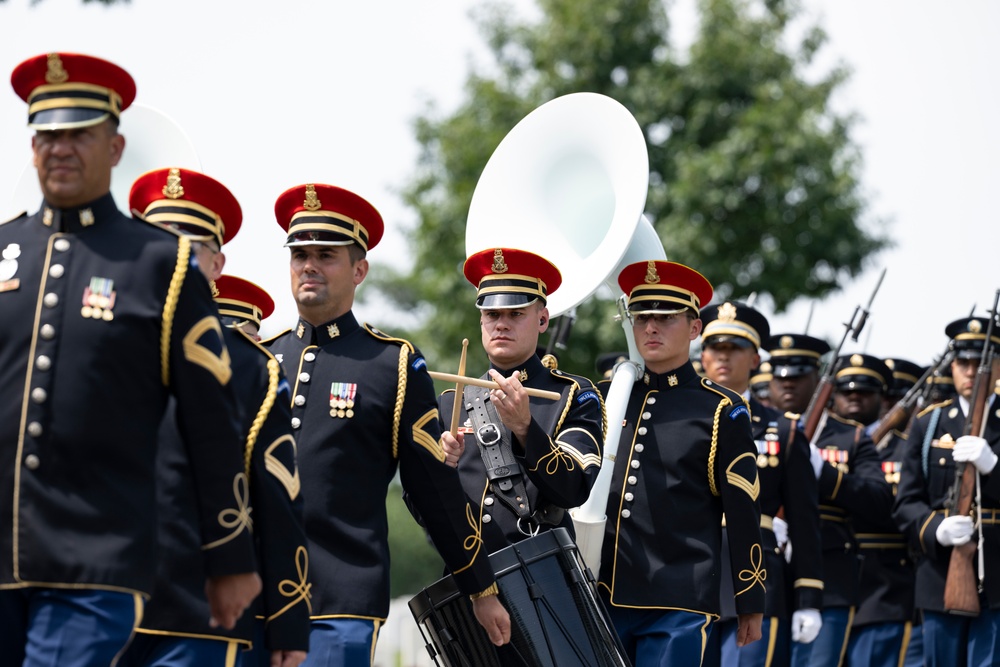 Full Military Funeral Honors with Escort are Conducted for U.S. Army Lt. Gen. Patrick Hughes in Section 34