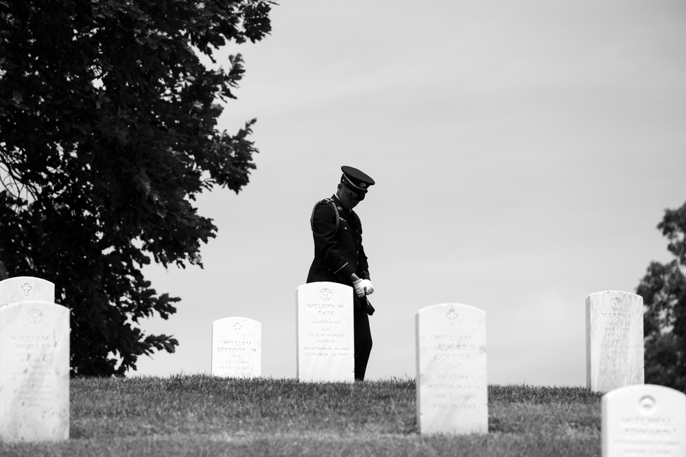 Full Military Funeral Honors with Escort are Conducted for U.S. Army Lt. Gen. Patrick Hughes in Section 34