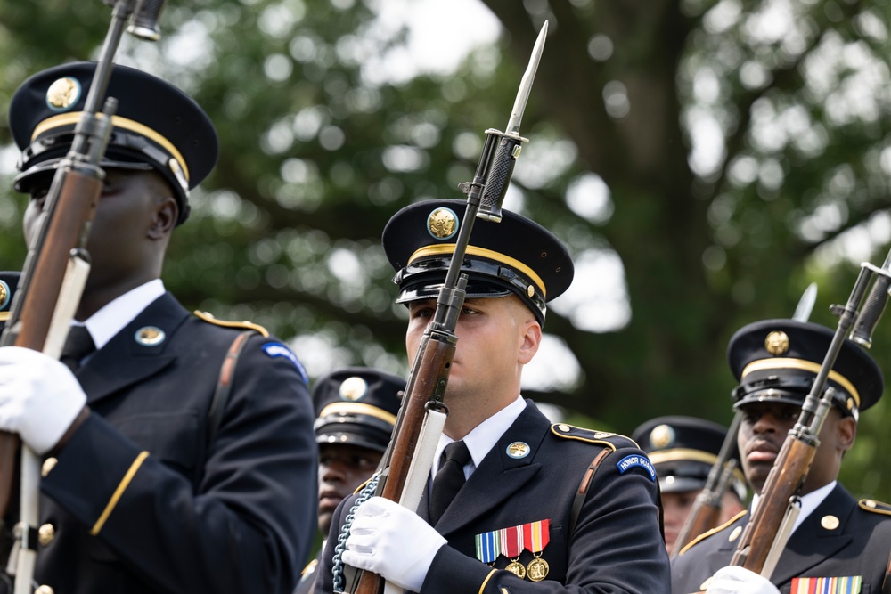 Full Military Funeral Honors with Escort are Conducted for U.S. Army Lt. Gen. Patrick Hughes in Section 34