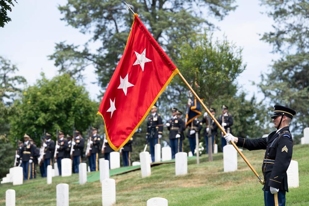 Full Military Funeral Honors with Escort are Conducted for U.S. Army Lt. Gen. Patrick Hughes in Section 34