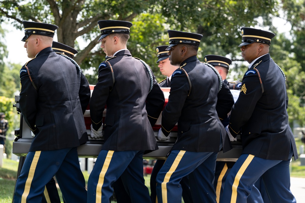 Full Military Funeral Honors with Escort are Conducted for U.S. Army Lt. Gen. Patrick Hughes in Section 34