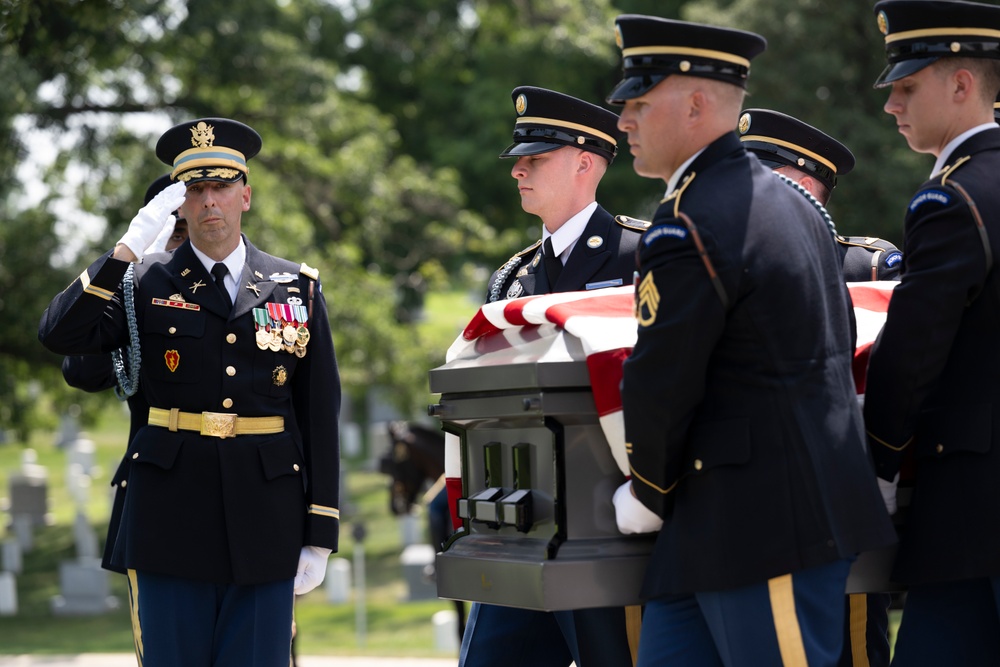 Full Military Funeral Honors with Escort are Conducted for U.S. Army Lt. Gen. Patrick Hughes in Section 34