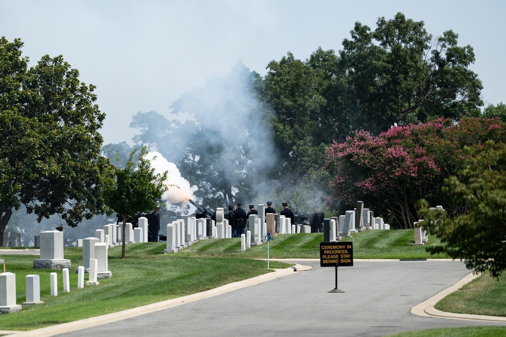 Full Military Funeral Honors with Escort are Conducted for U.S. Army Lt. Gen. Patrick Hughes in Section 34