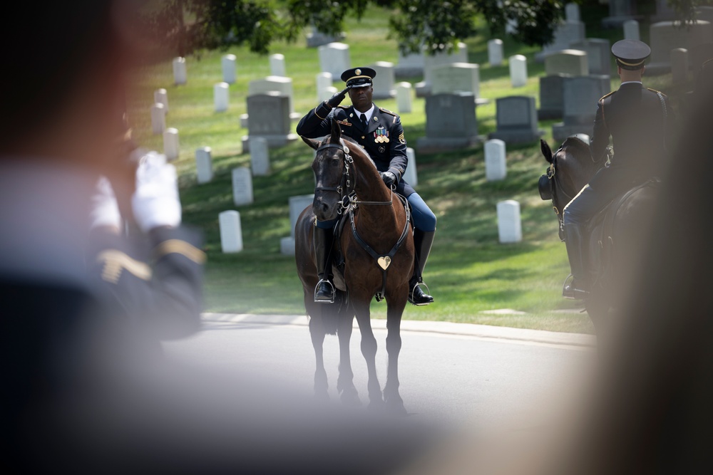 Full Military Funeral Honors with Escort are Conducted for U.S. Army Lt. Gen. Patrick Hughes in Section 34