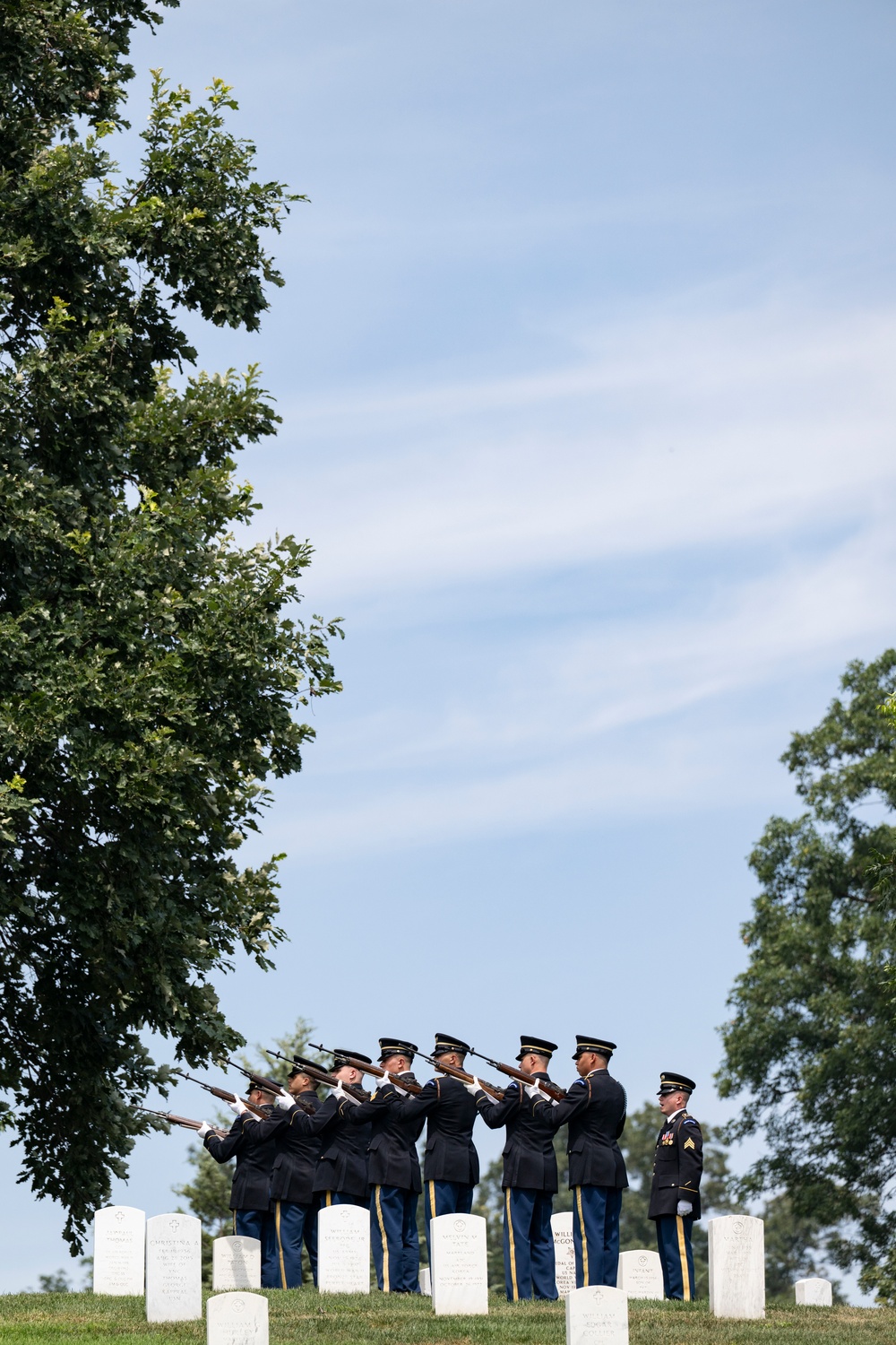 Full Military Funeral Honors with Escort are Conducted for U.S. Army Lt. Gen. Patrick Hughes in Section 34