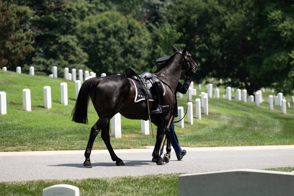 Full Military Funeral Honors with Escort are Conducted for U.S. Army Lt. Gen. Patrick Hughes in Section 34