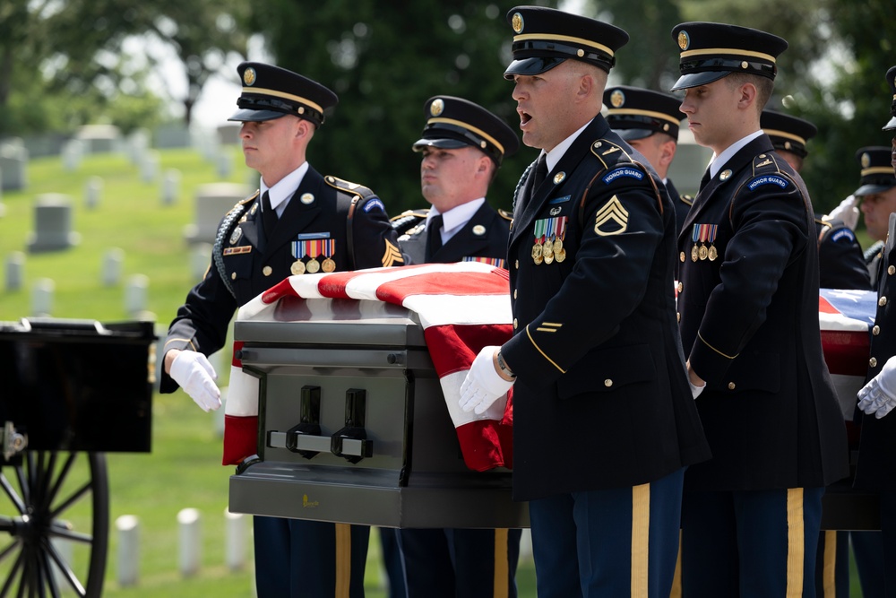Full Military Funeral Honors with Escort are Conducted for U.S. Army Lt. Gen. Patrick Hughes in Section 34
