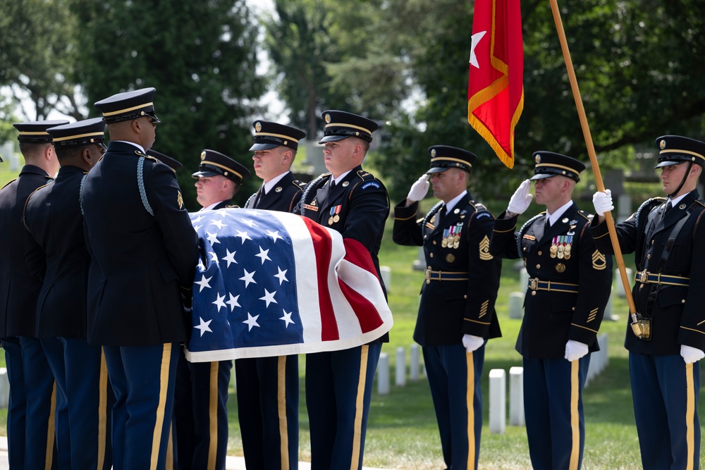 Full Military Funeral Honors with Escort are Conducted for U.S. Army Lt. Gen. Patrick Hughes in Section 34
